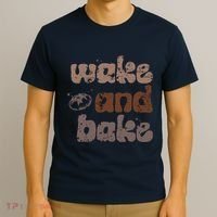 Retro Wake And Bake Funny Sourdough Starter Bread Baking T-Shirt thumb 3