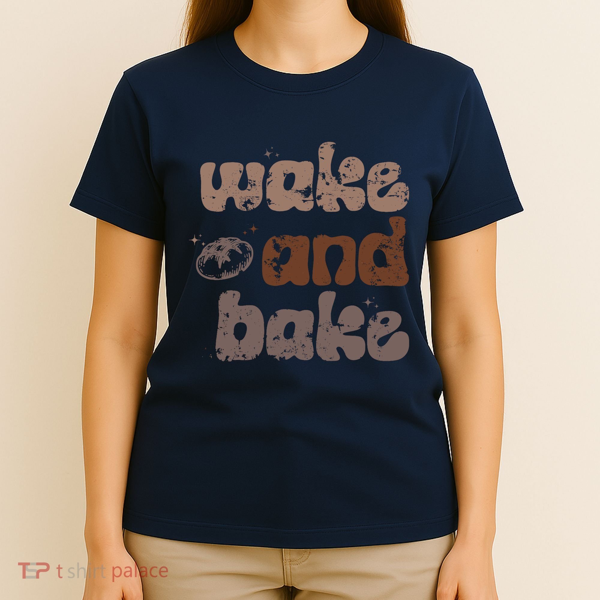 Retro Wake And Bake Funny Sourdough Starter Bread Baking T-Shirt