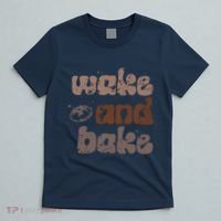 Retro Wake And Bake Funny Sourdough Starter Bread Baking T-Shirt thumb 5