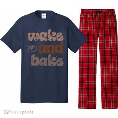 Retro Wake And Bake Funny Sourdough Starter Bread Baking Pajama Set