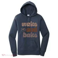 Retro Wake And Bake Funny Sourdough Starter Bread Baking Women's Hoodie thumb 0