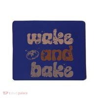Retro Wake And Bake Funny Sourdough Starter Bread Baking Mousepad thumb 0