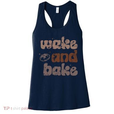 Retro Wake And Bake Funny Sourdough Starter Bread Baking Women's Tank Top