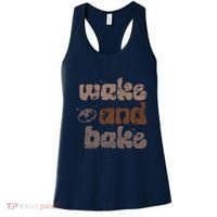Retro Wake And Bake Funny Sourdough Starter Bread Baking Women's Tank Top thumb 0