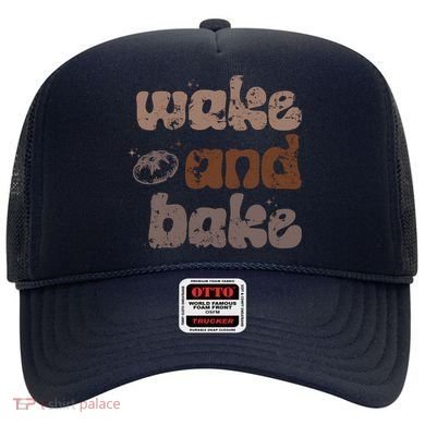 Retro Wake And Bake Funny Sourdough Starter Bread Baking Hat