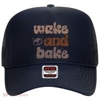 Retro Wake And Bake Funny Sourdough Starter Bread Baking Hat thumb 0
