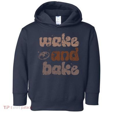 Retro Wake And Bake Funny Sourdough Starter Bread Baking Toddler Hoodie