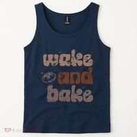 Retro Wake And Bake Funny Sourdough Starter Bread Baking Tank Top thumb 2