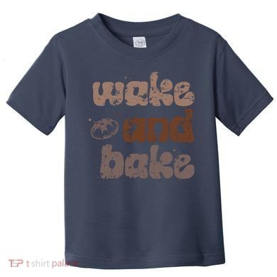 Retro Wake And Bake Funny Sourdough Starter Bread Baking Toddler T-Shirt