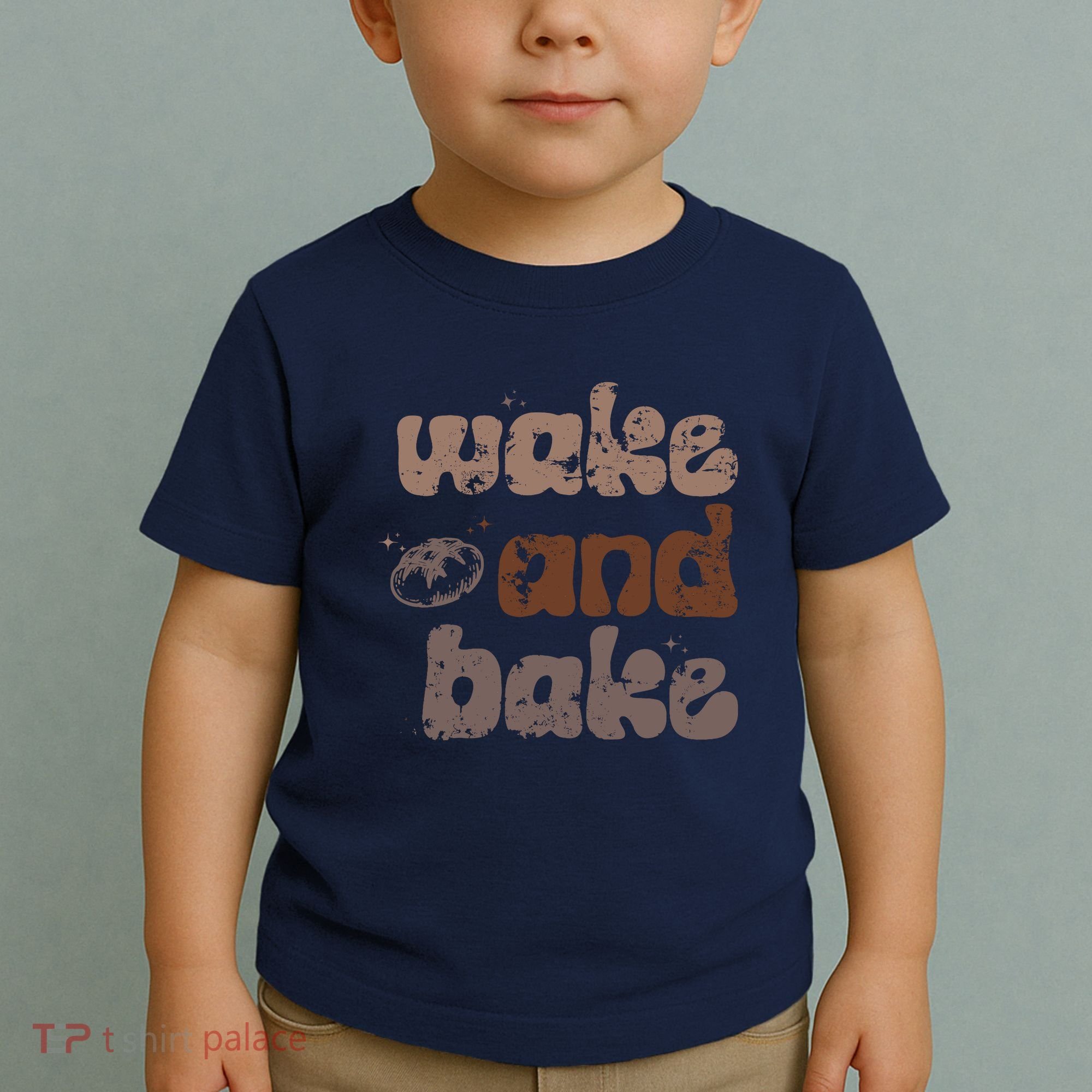 Retro Wake And Bake Funny Sourdough Starter Bread Baking Toddler T-Shirt