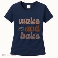 Retro Wake And Bake Funny Sourdough Starter Bread Baking Women's T-Shirt thumb 0