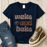 Retro Wake And Bake Funny Sourdough Starter Bread Baking Women's T-Shirt thumb 3