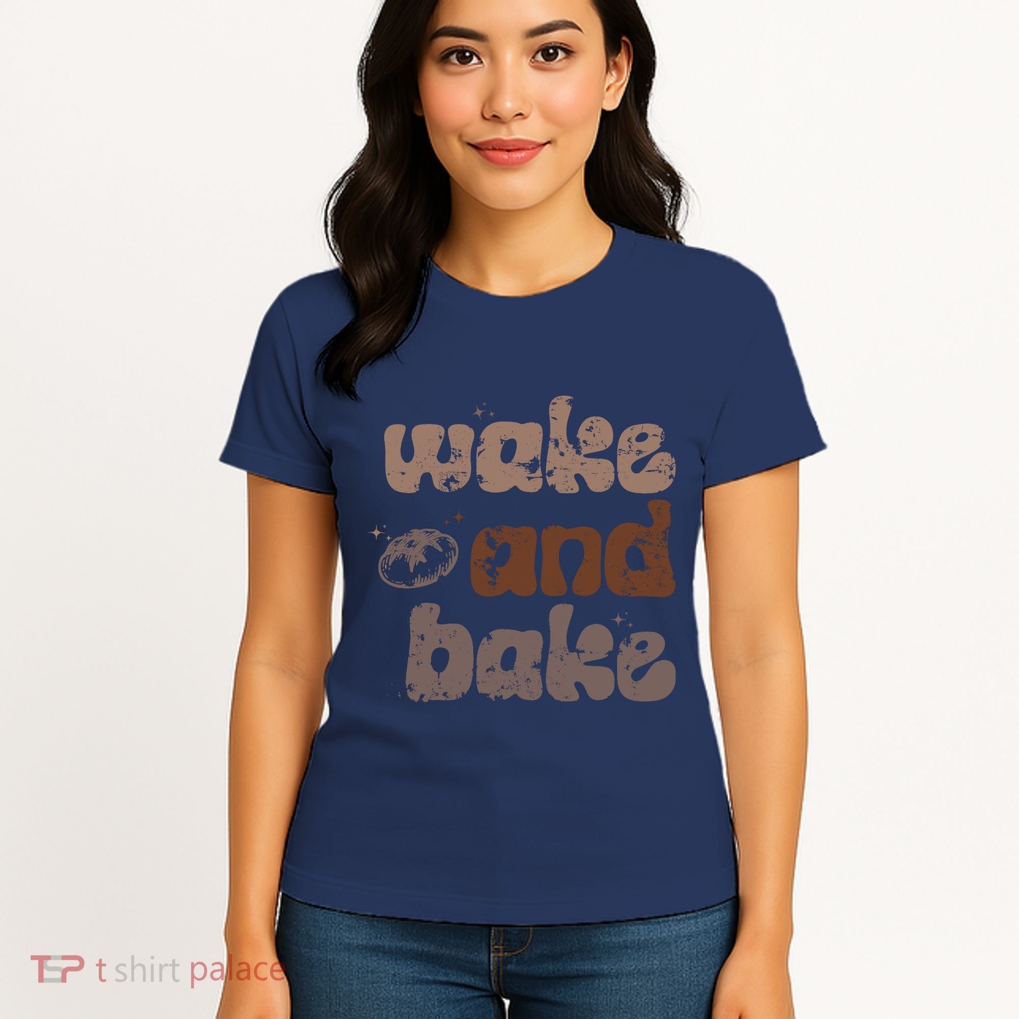 Retro Wake And Bake Funny Sourdough Starter Bread Baking Women's T-Shirt