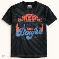Red White And Boujee 4th Of July Kids Tie-Dye T-Shirt thumb 0