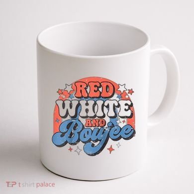Red White And Boujee 4th Of July Coffee Mug back