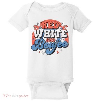 Red White And Boujee 4th Of July Baby Bodysuit