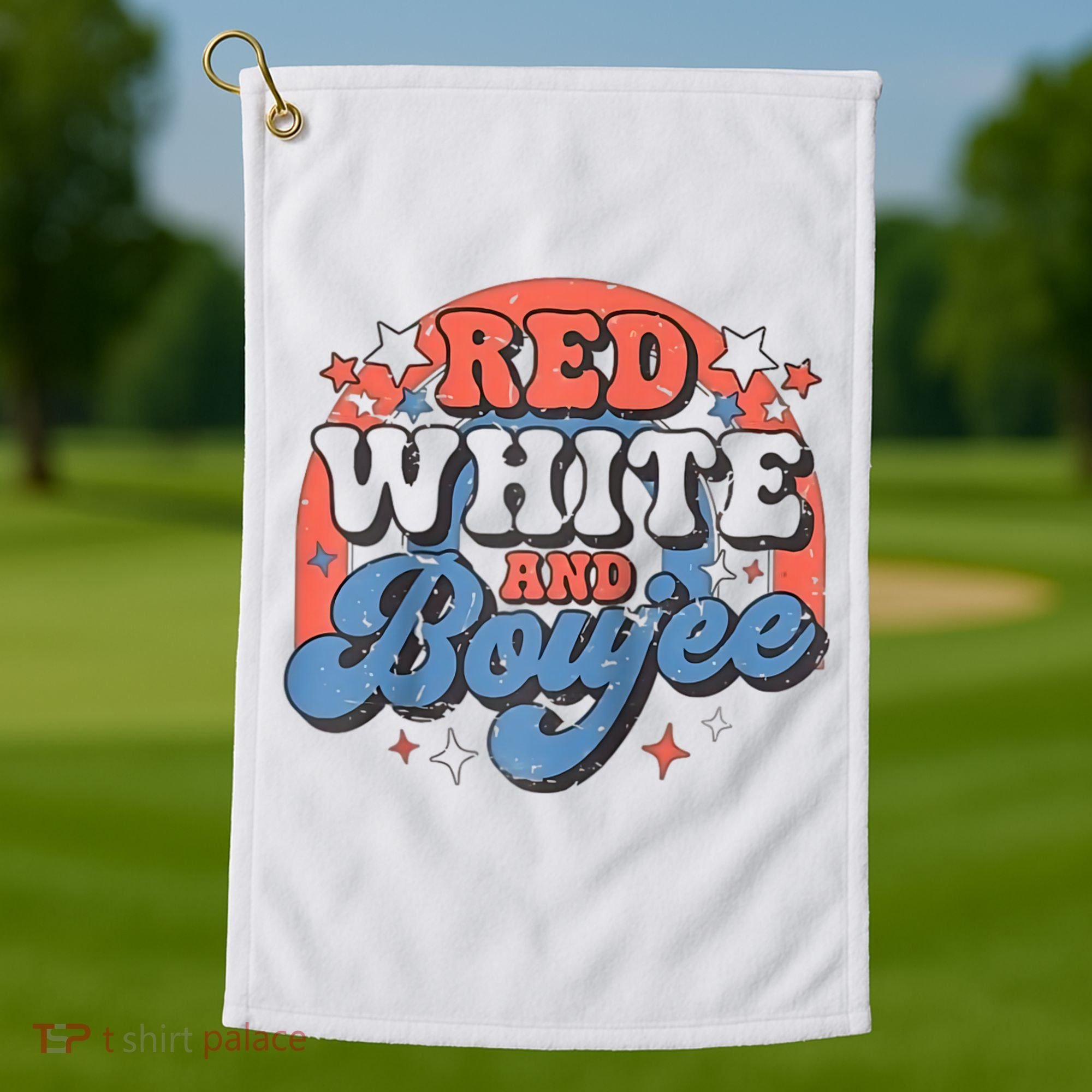 Red White And Boujee 4th Of July Golf Towel