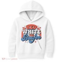 Red White And Boujee 4th Of July Kids Hoodie thumb 0