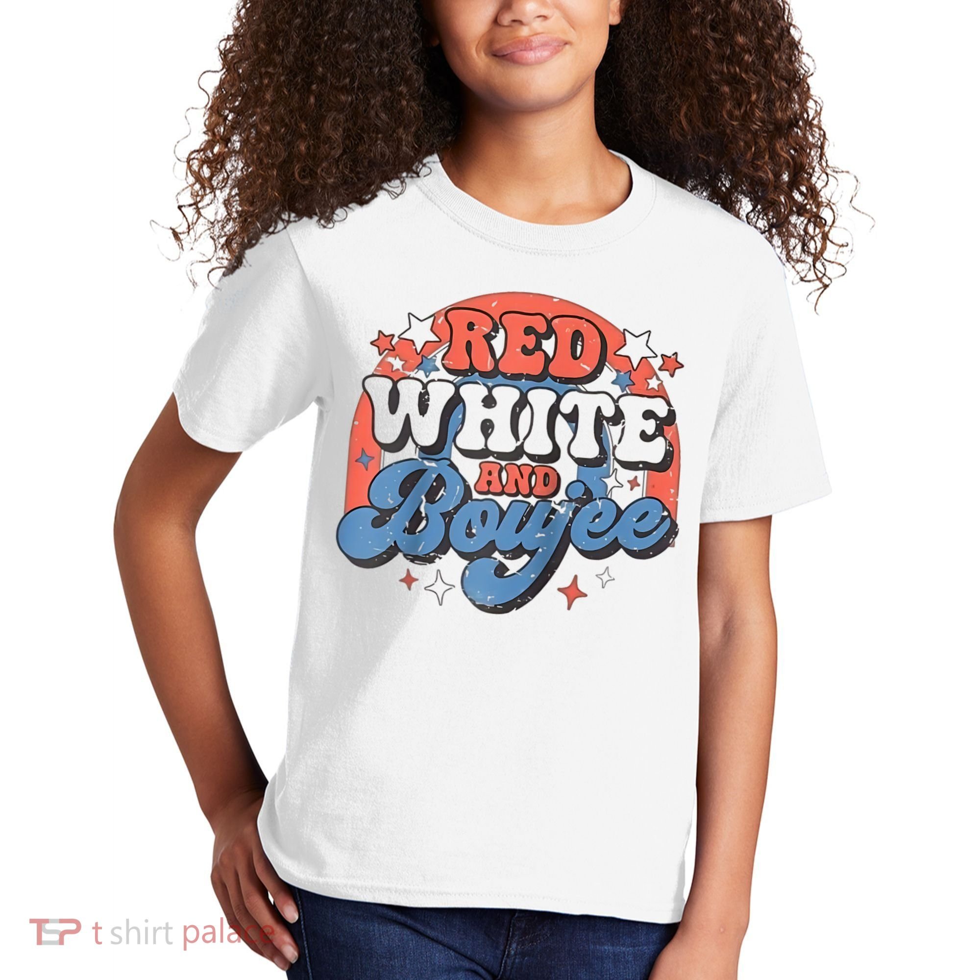 Red White And Boujee 4th Of July Kids T-Shirt