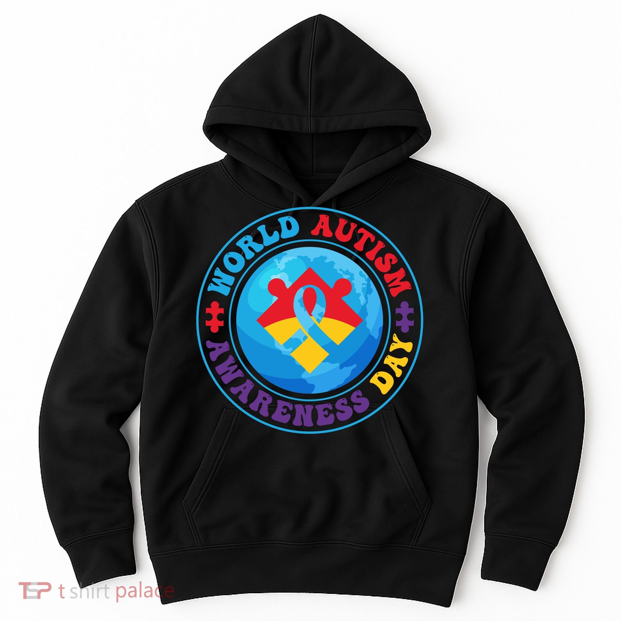 Ribbon World Autism Awareness Day Hoodie