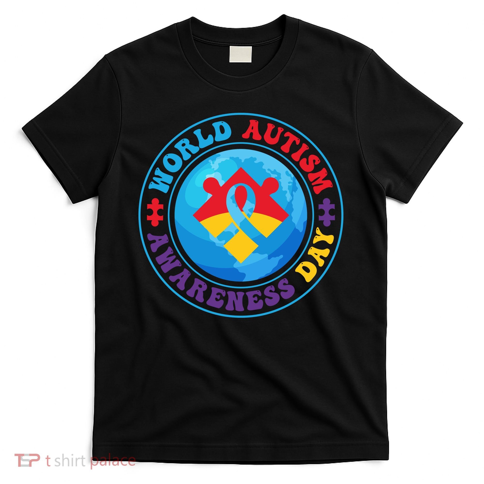 Ribbon World Autism Awareness Day T-Shirt