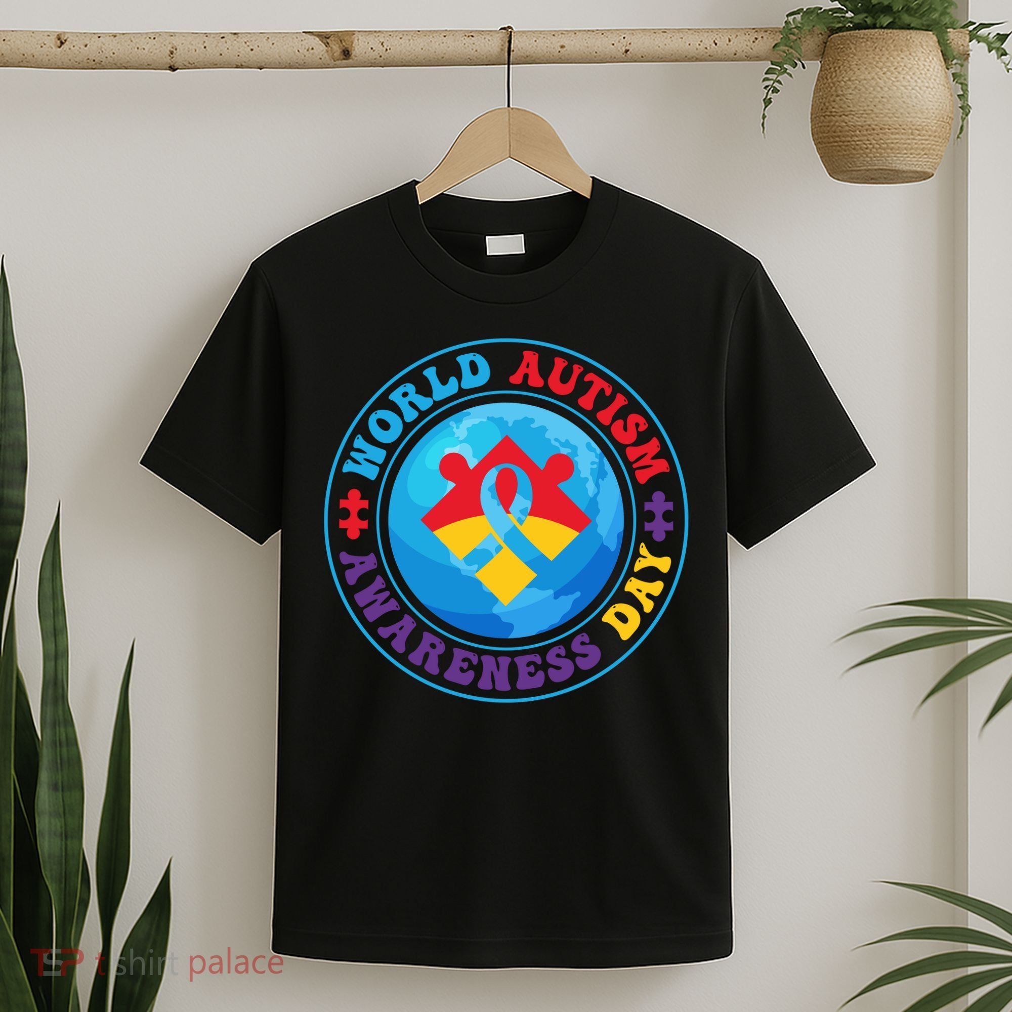 Ribbon World Autism Awareness Day T-Shirt