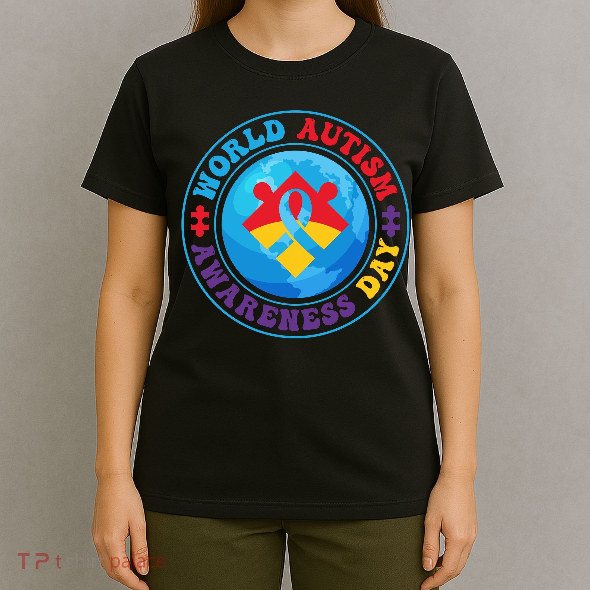 Ribbon World Autism Awareness Day T-Shirt