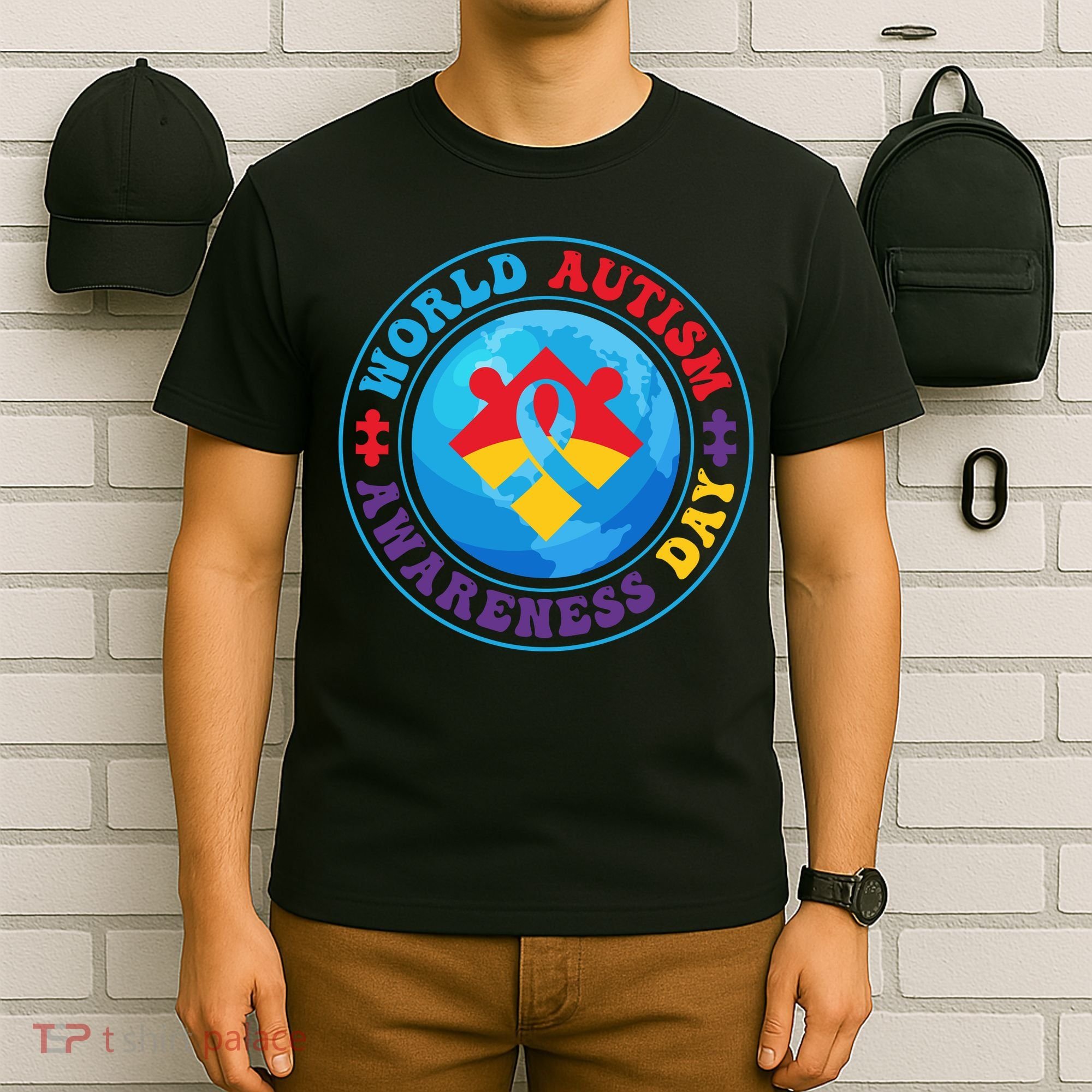 Ribbon World Autism Awareness Day T-Shirt