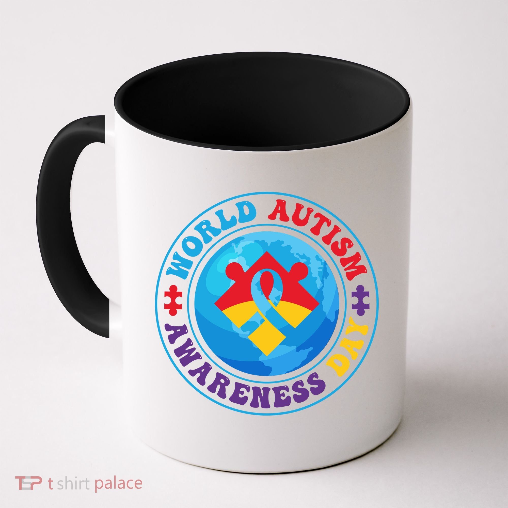 Ribbon World Autism Awareness Day Coffee Mug