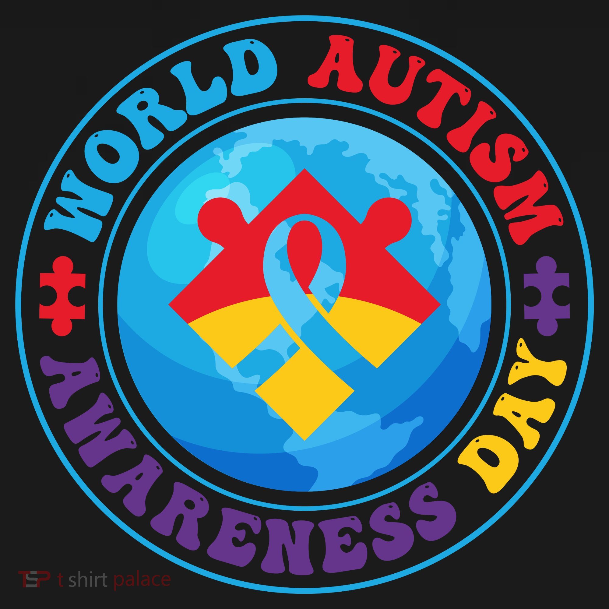 Ribbon World Autism Awareness Day Women's Hoodie