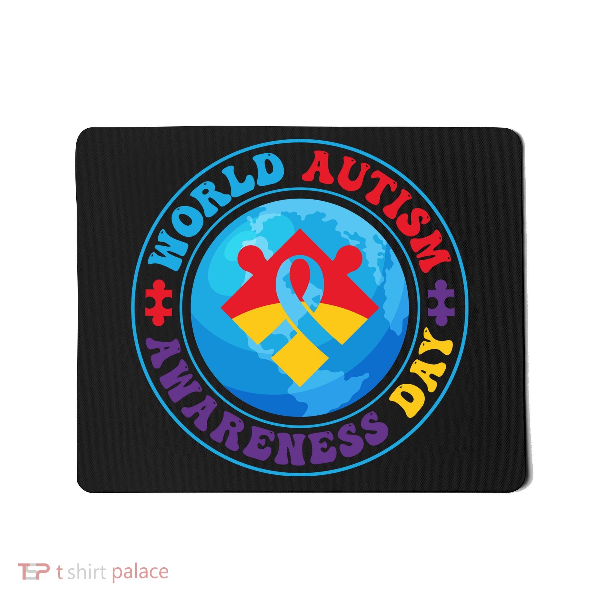 Ribbon World Autism Awareness Day Mousepad