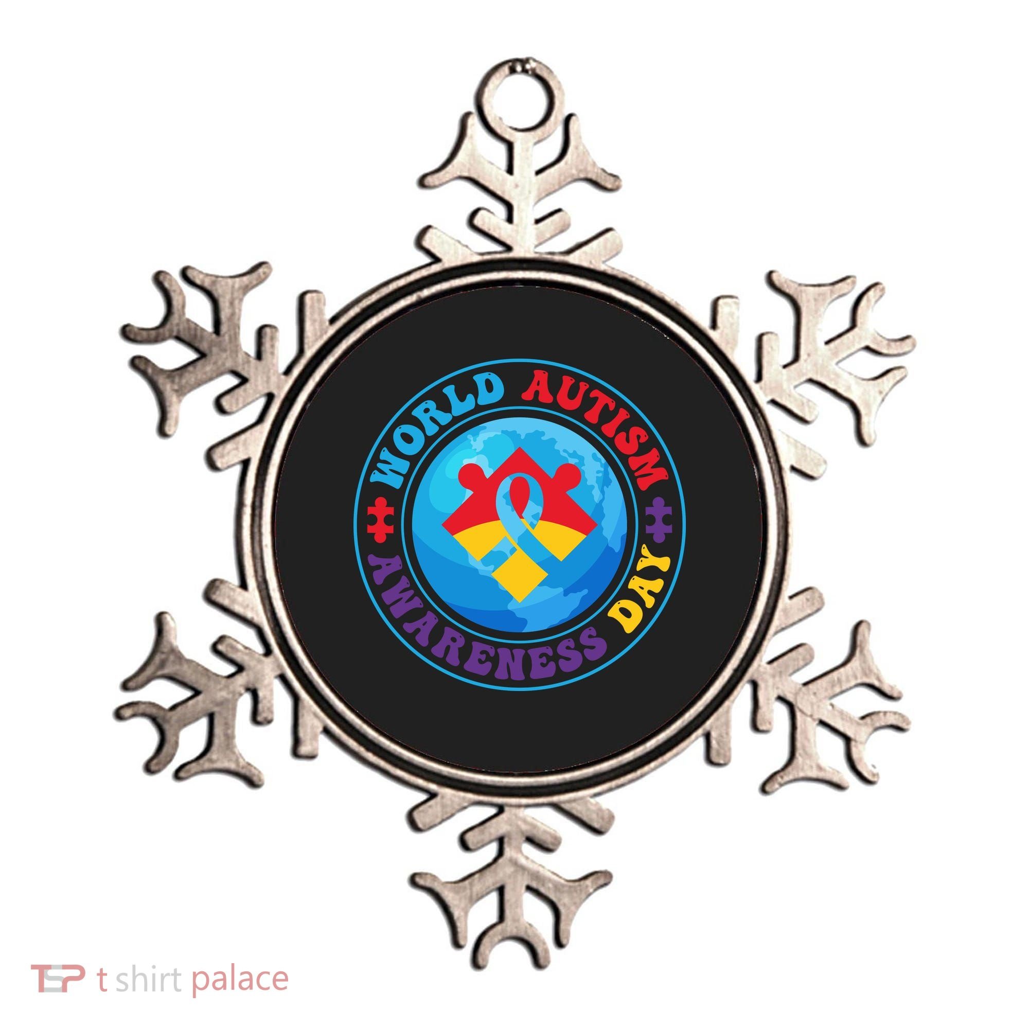 Ribbon World Autism Awareness Day Ornament