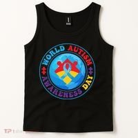 Ribbon World Autism Awareness Day Tank Top thumb 2