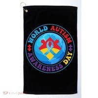 Ribbon World Autism Awareness Day Golf Towel thumb 0
