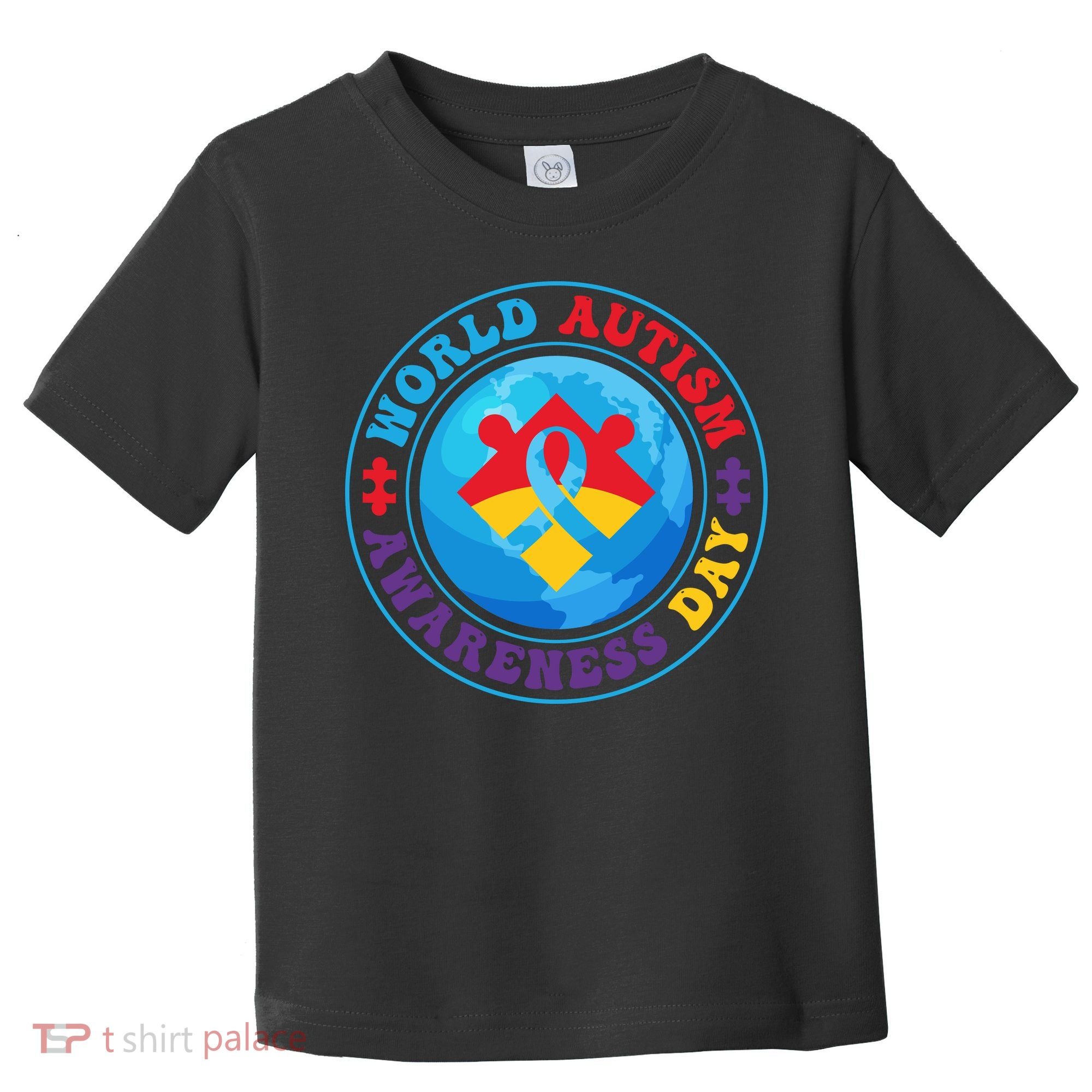 Ribbon World Autism Awareness Day Toddler T-Shirt