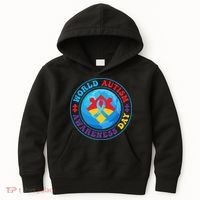 Ribbon World Autism Awareness Day Kids Hoodie thumb 0
