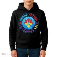 Ribbon World Autism Awareness Day Kids Hoodie thumb 4