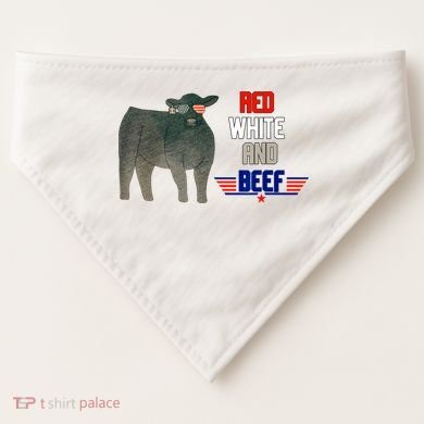 Red White And Beef USA-Made Doggie Bandana