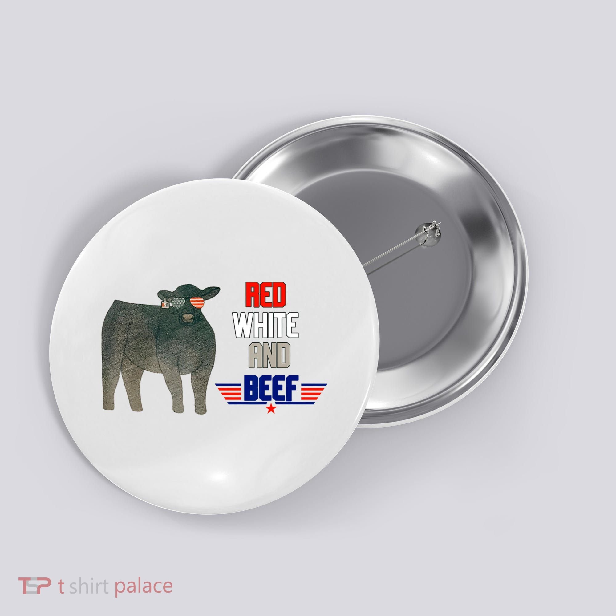 Red White And Beef Button