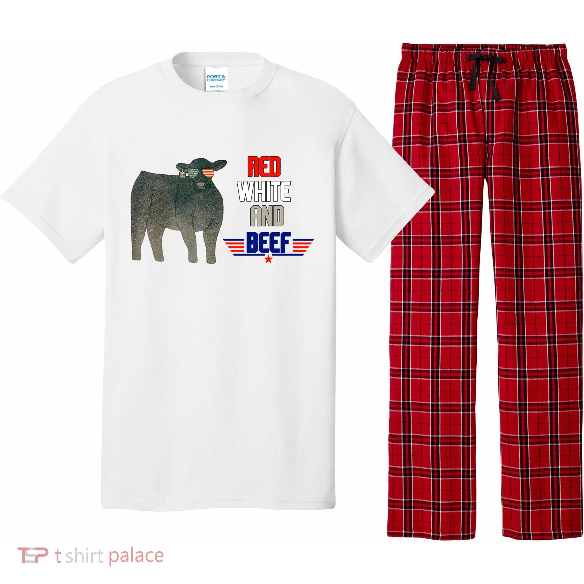 Red White And Beef Pajama Set
