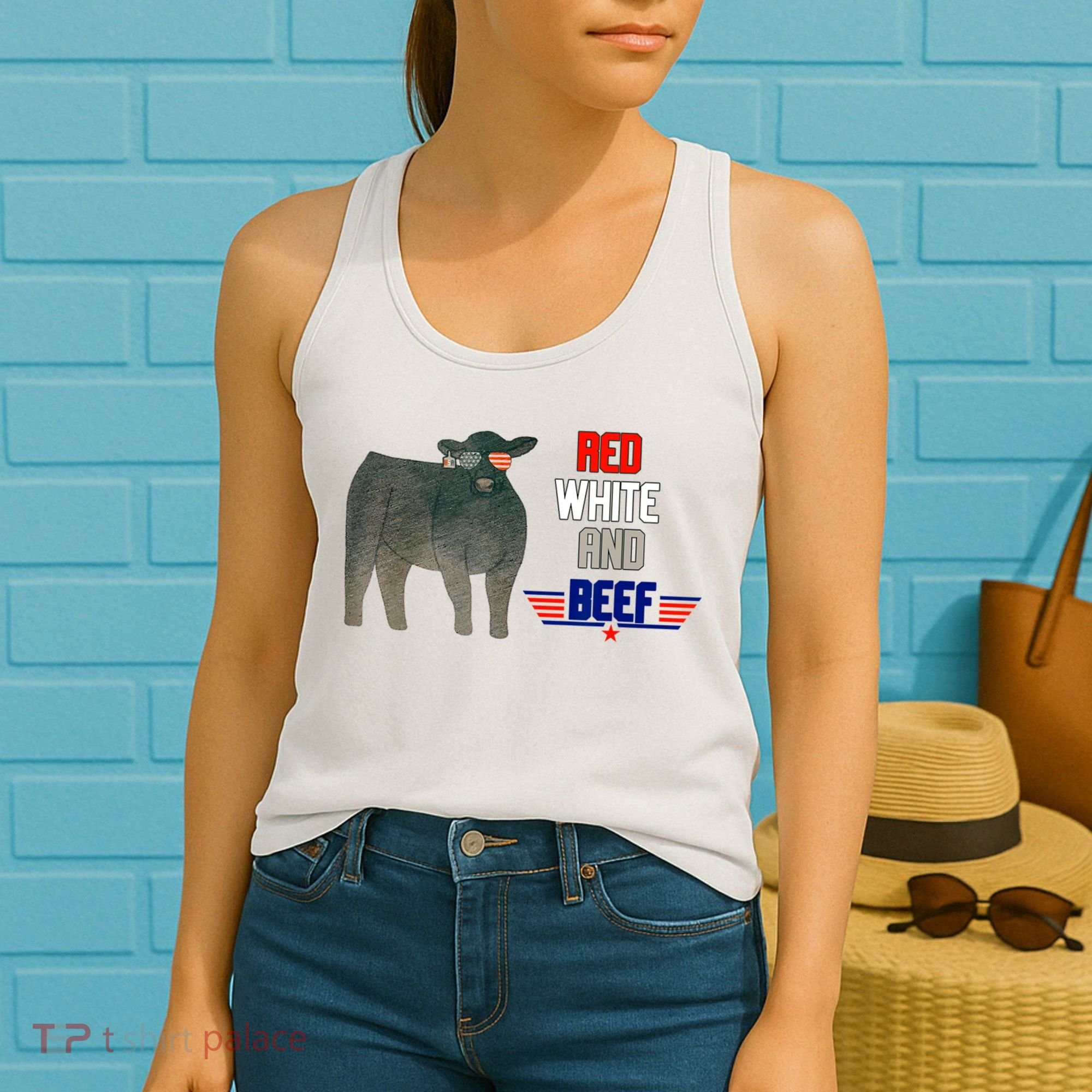 Red White And Beef Women's Tank Top
