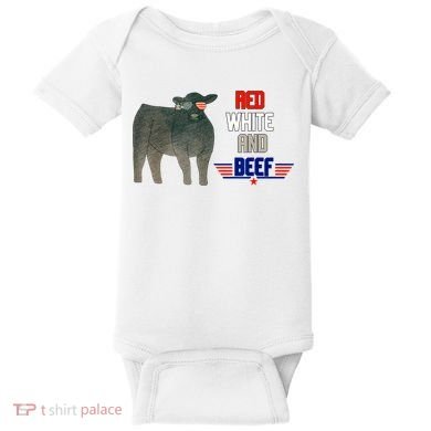 Red White And Beef Baby Bodysuit