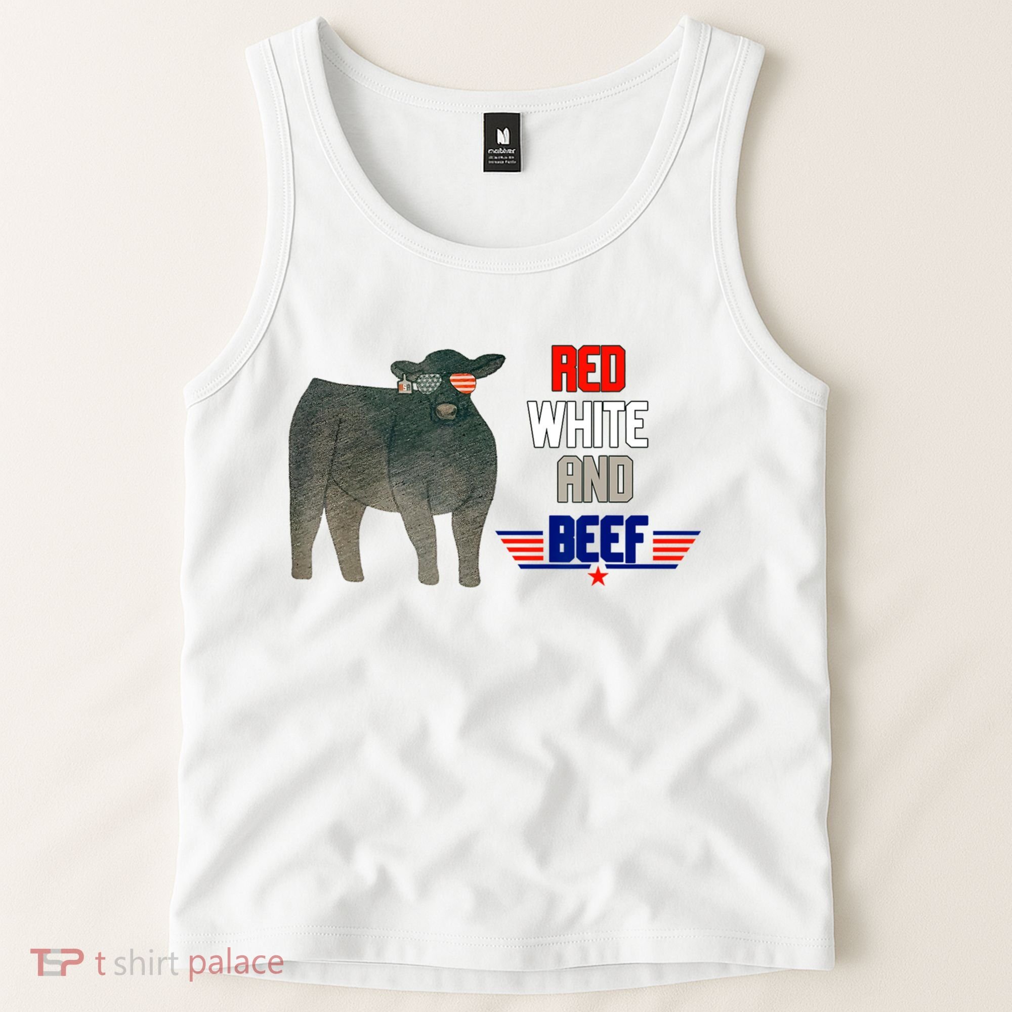 Red White And Beef Tank Top