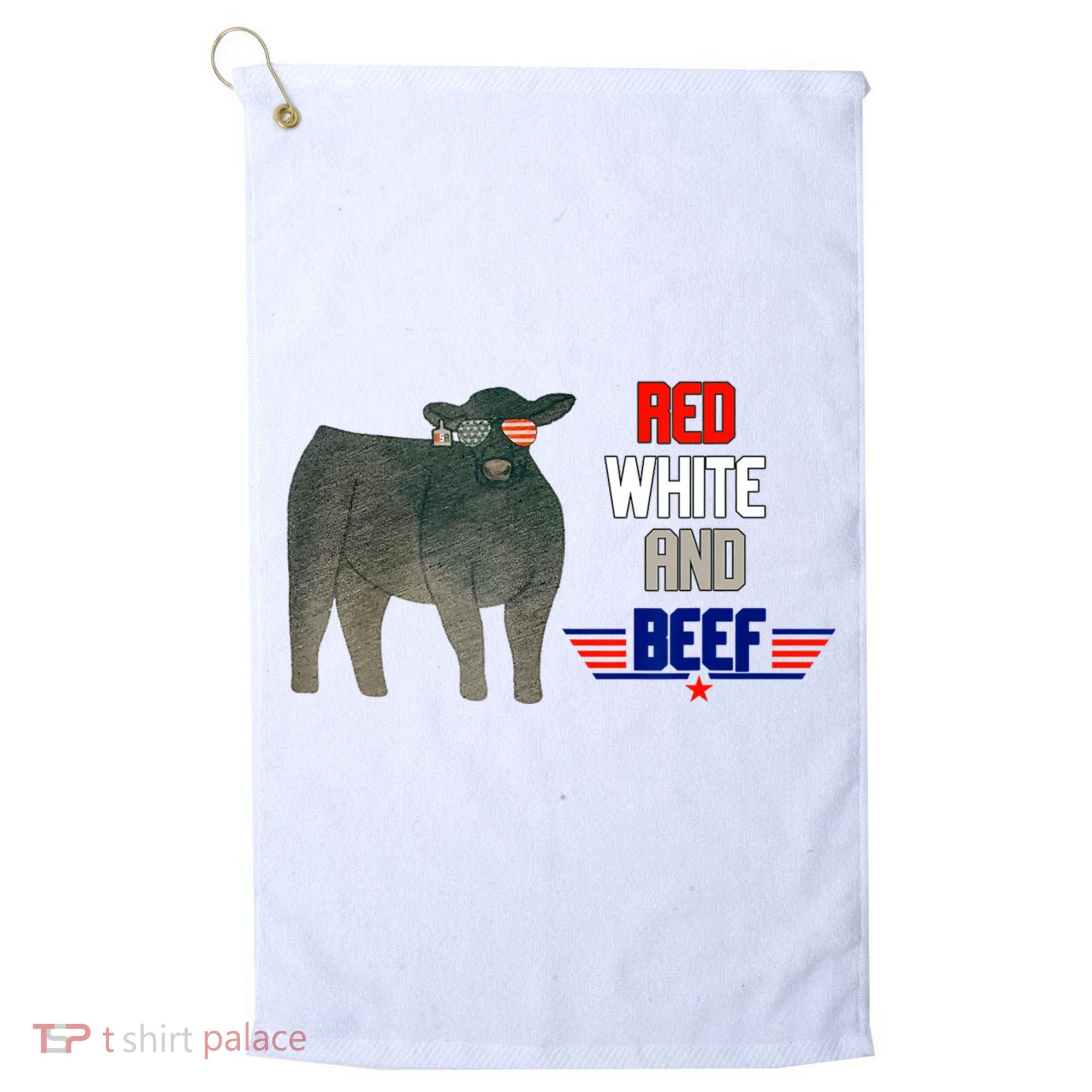 Red White And Beef Golf Towel