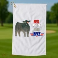 Red White And Beef Golf Towel thumb 1
