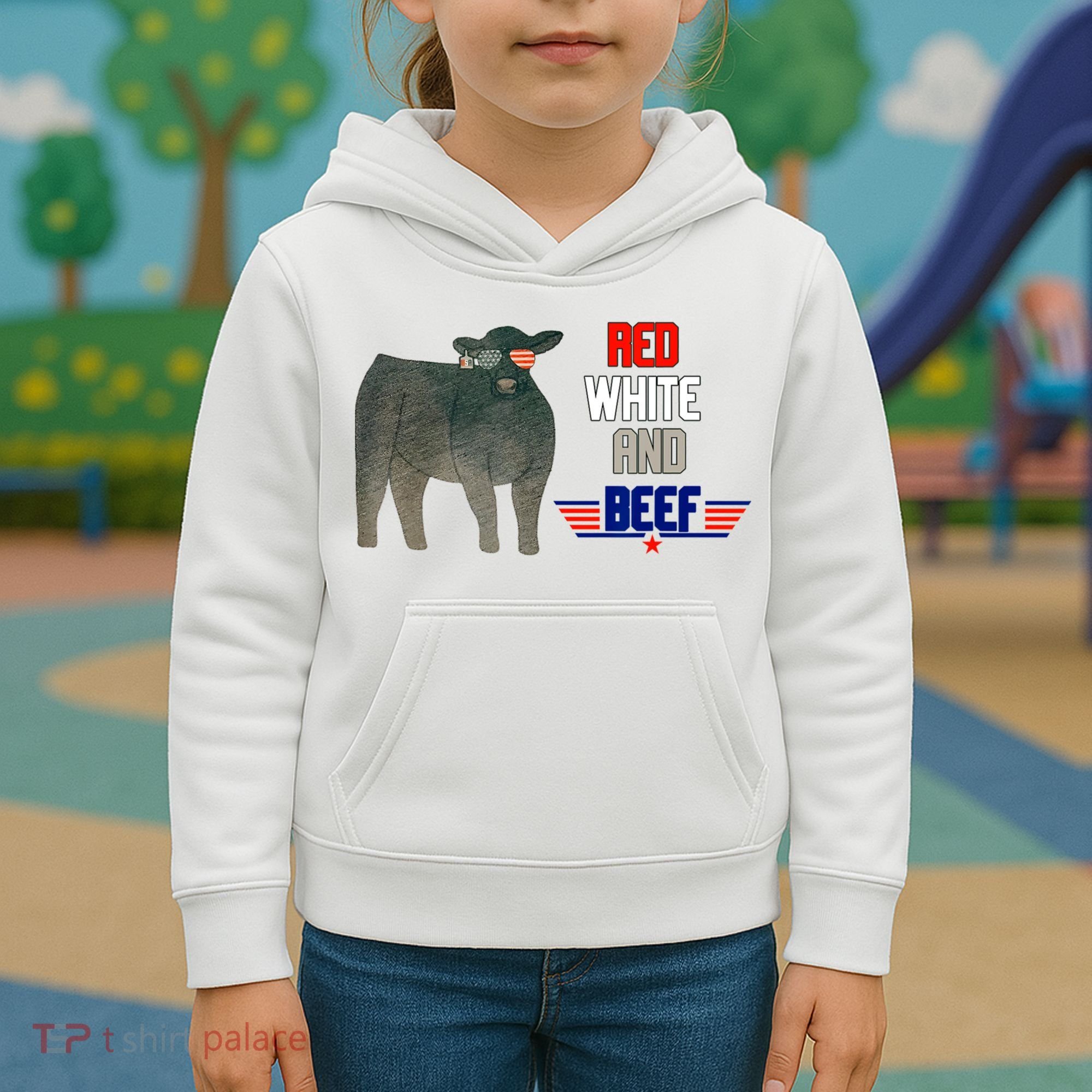 Red White And Beef Kids Hoodie