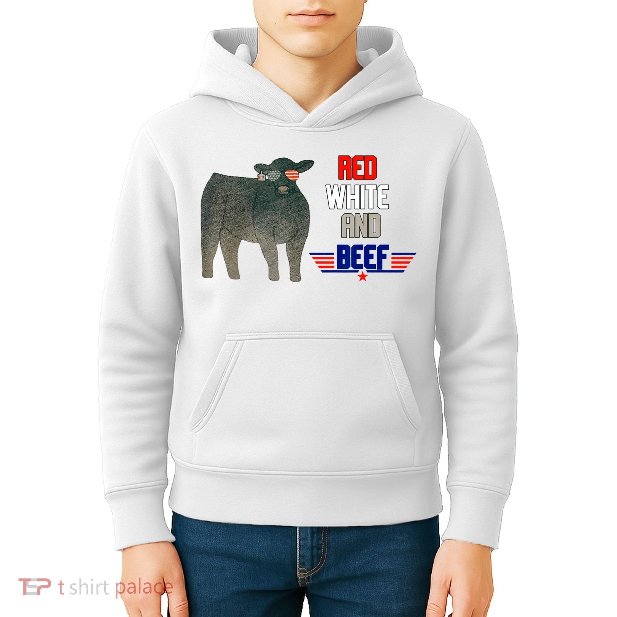 Red White And Beef Kids Hoodie