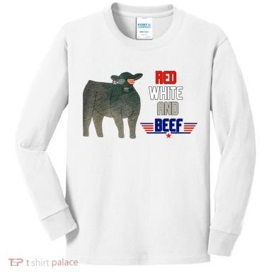 Red White And Beef Kids Long Sleeve Shirt