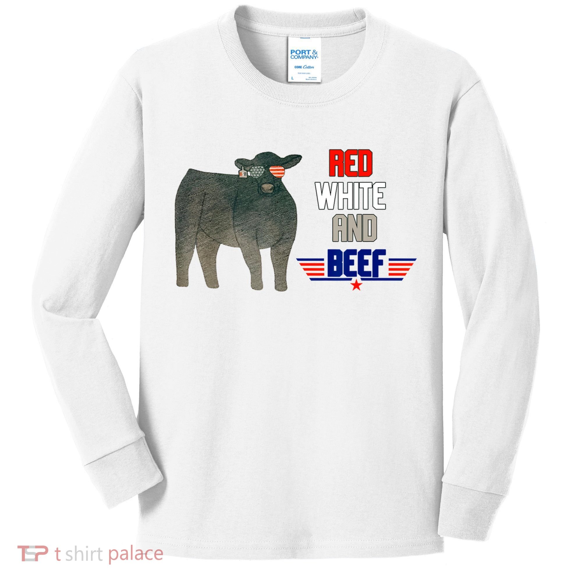 Red White And Beef Kids Long Sleeve Shirt
