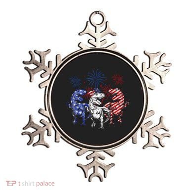 Red White Blue T Rex Dinosaur Firework 4th Of July Ornament